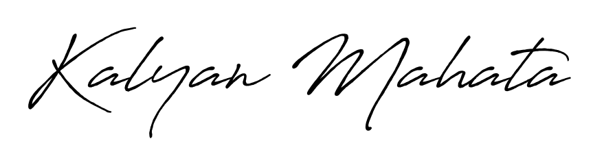 Create a personalized artistic stamp with Kalyan Mahata in Antro_Vectra_Bolder font. Perfect for visual artists, designers, and influencers. Kalyan Mahata signature style 7 images and pictures png