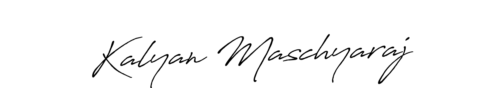 The best way (Antro_Vectra_Bolder) to make a short signature is to pick only two or three words in your name. The name Kalyan Maschyaraj include a total of six letters. For converting this name. Kalyan Maschyaraj signature style 7 images and pictures png