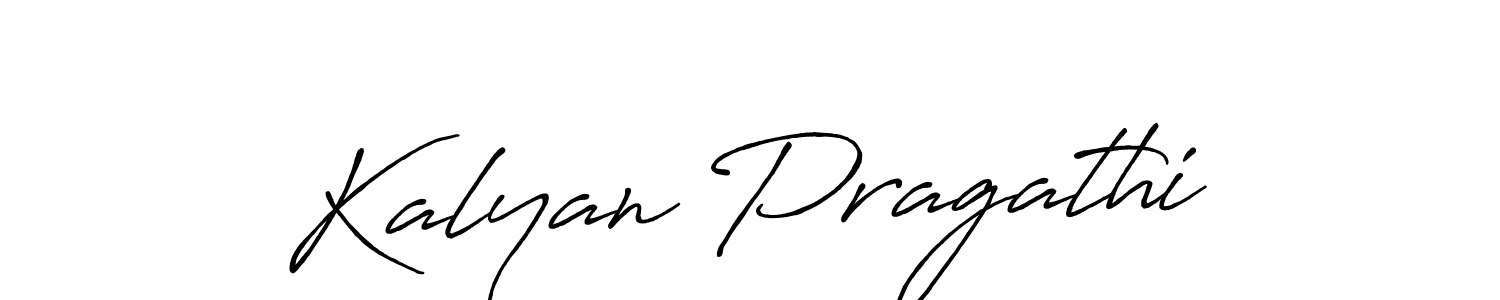 Also You can easily find your signature by using the search form. We will create Kalyan Pragathi name handwritten signature images for you free of cost using Antro_Vectra_Bolder sign style. Kalyan Pragathi signature style 7 images and pictures png