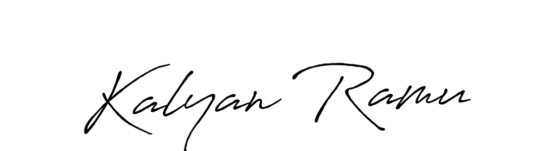 Use a signature maker to create a handwritten signature online. With this signature software, you can design (Antro_Vectra_Bolder) your own signature for name Kalyan Ramu. Kalyan Ramu signature style 7 images and pictures png