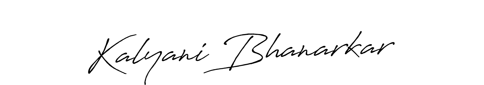 Use a signature maker to create a handwritten signature online. With this signature software, you can design (Antro_Vectra_Bolder) your own signature for name Kalyani Bhanarkar. Kalyani Bhanarkar signature style 7 images and pictures png