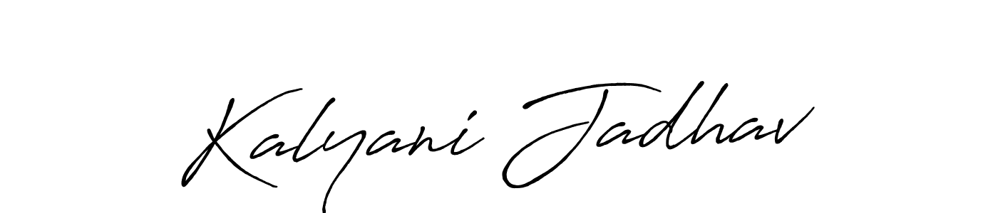 How to make Kalyani Jadhav signature? Antro_Vectra_Bolder is a professional autograph style. Create handwritten signature for Kalyani Jadhav name. Kalyani Jadhav signature style 7 images and pictures png