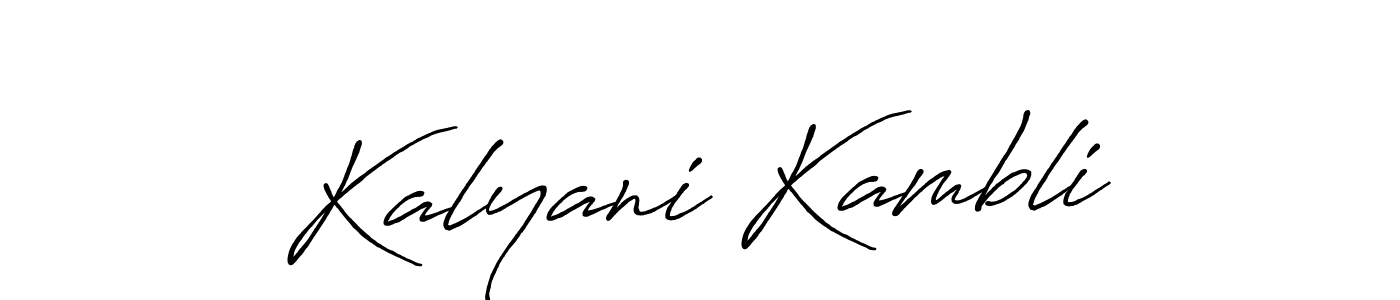 Make a beautiful signature design for name Kalyani Kambli. With this signature (Antro_Vectra_Bolder) style, you can create a handwritten signature for free. Kalyani Kambli signature style 7 images and pictures png