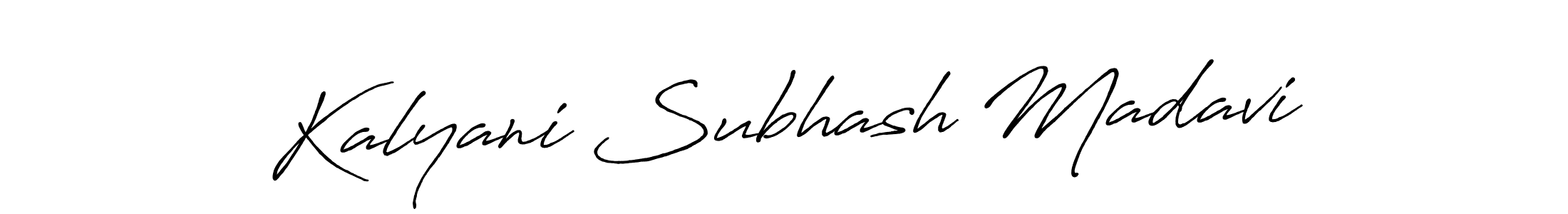 See photos of Kalyani Subhash Madavi official signature by Spectra . Check more albums & portfolios. Read reviews & check more about Antro_Vectra_Bolder font. Kalyani Subhash Madavi signature style 7 images and pictures png