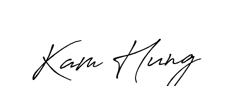 Create a beautiful signature design for name Kam Hung. With this signature (Antro_Vectra_Bolder) fonts, you can make a handwritten signature for free. Kam Hung signature style 7 images and pictures png