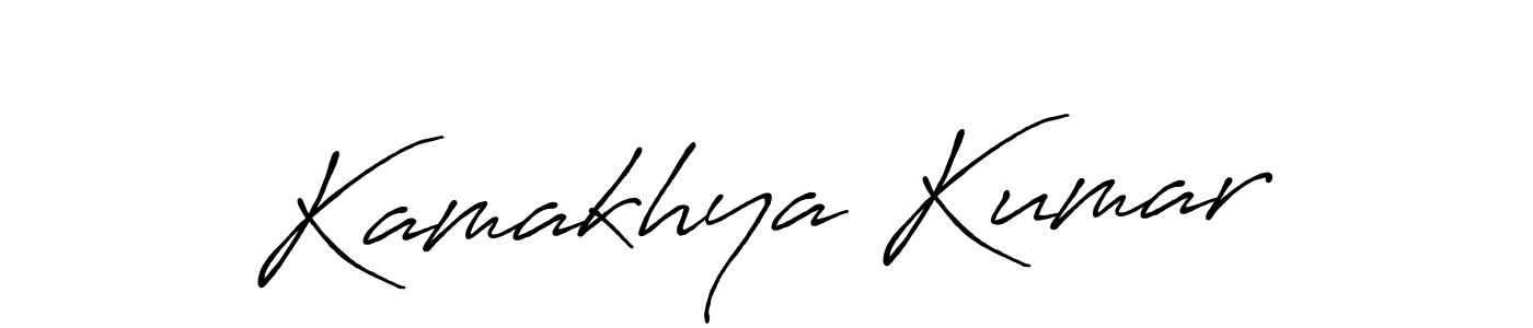 Antro_Vectra_Bolder is a professional signature style that is perfect for those who want to add a touch of class to their signature. It is also a great choice for those who want to make their signature more unique. Get Kamakhya Kumar name to fancy signature for free. Kamakhya Kumar signature style 7 images and pictures png