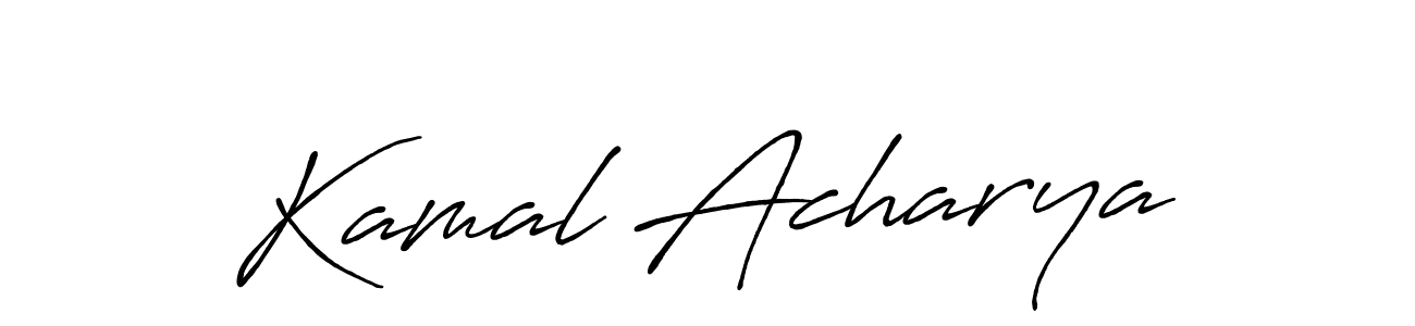 Design your own signature with our free online signature maker. With this signature software, you can create a handwritten (Antro_Vectra_Bolder) signature for name Kamal Acharya. Kamal Acharya signature style 7 images and pictures png