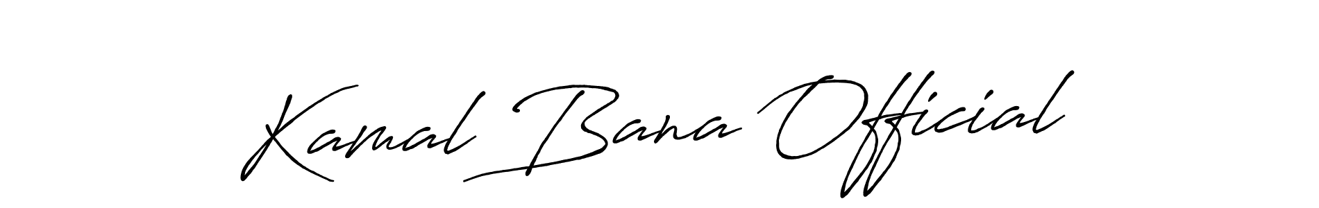 Design your own signature with our free online signature maker. With this signature software, you can create a handwritten (Antro_Vectra_Bolder) signature for name Kamal Bana Official. Kamal Bana Official signature style 7 images and pictures png