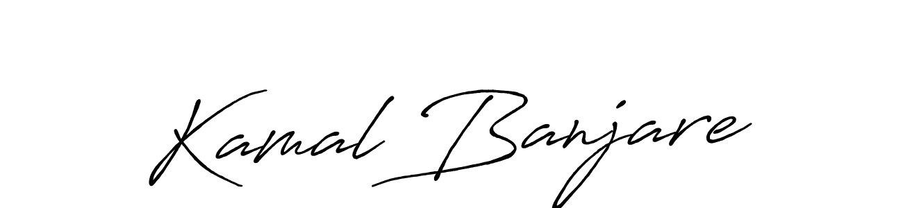 How to make Kamal Banjare name signature. Use Antro_Vectra_Bolder style for creating short signs online. This is the latest handwritten sign. Kamal Banjare signature style 7 images and pictures png