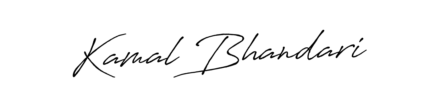 Kamal Bhandari stylish signature style. Best Handwritten Sign (Antro_Vectra_Bolder) for my name. Handwritten Signature Collection Ideas for my name Kamal Bhandari. Kamal Bhandari signature style 7 images and pictures png