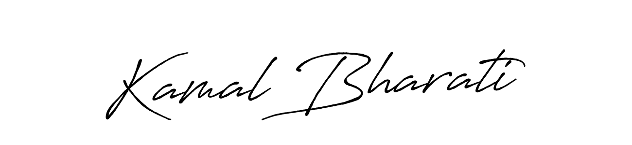 Make a beautiful signature design for name Kamal Bharati. With this signature (Antro_Vectra_Bolder) style, you can create a handwritten signature for free. Kamal Bharati signature style 7 images and pictures png