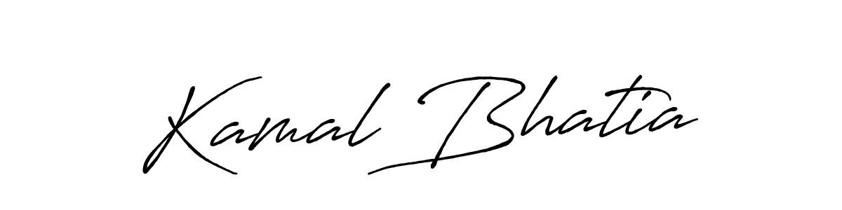 Use a signature maker to create a handwritten signature online. With this signature software, you can design (Antro_Vectra_Bolder) your own signature for name Kamal Bhatia. Kamal Bhatia signature style 7 images and pictures png