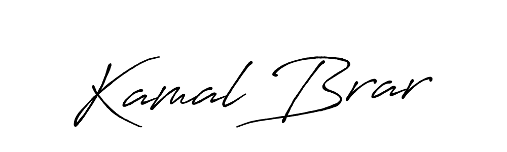 How to make Kamal Brar name signature. Use Antro_Vectra_Bolder style for creating short signs online. This is the latest handwritten sign. Kamal Brar signature style 7 images and pictures png