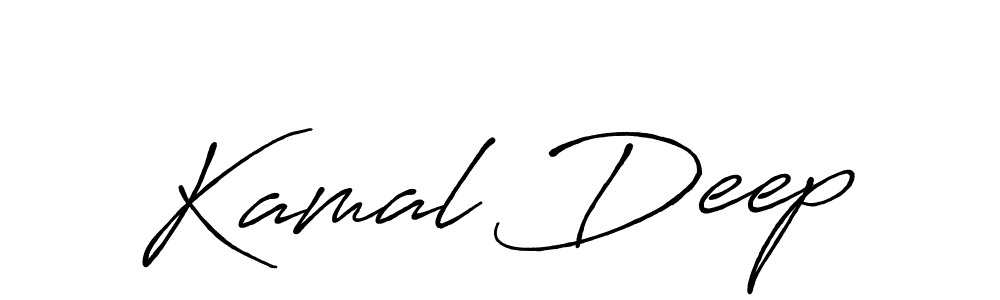 How to make Kamal Deep name signature. Use Antro_Vectra_Bolder style for creating short signs online. This is the latest handwritten sign. Kamal Deep signature style 7 images and pictures png