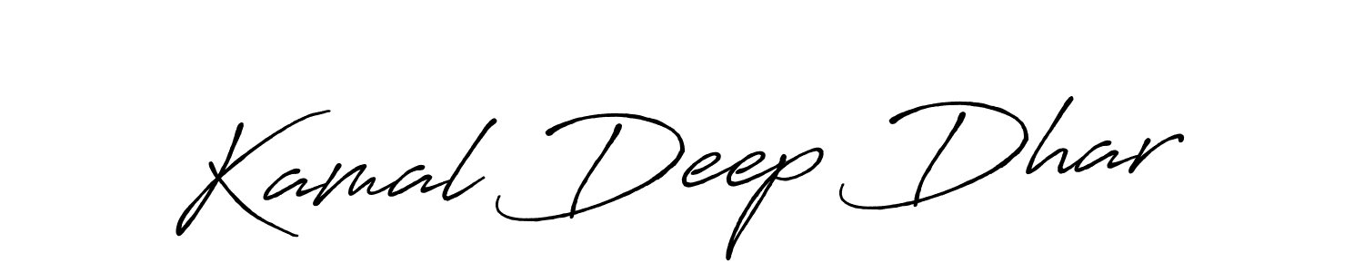 Design your own signature with our free online signature maker. With this signature software, you can create a handwritten (Antro_Vectra_Bolder) signature for name Kamal Deep Dhar. Kamal Deep Dhar signature style 7 images and pictures png