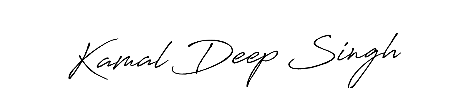 Make a beautiful signature design for name Kamal Deep Singh. With this signature (Antro_Vectra_Bolder) style, you can create a handwritten signature for free. Kamal Deep Singh signature style 7 images and pictures png