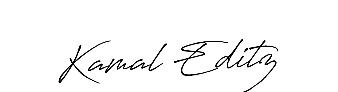 How to make Kamal Editz name signature. Use Antro_Vectra_Bolder style for creating short signs online. This is the latest handwritten sign. Kamal Editz signature style 7 images and pictures png