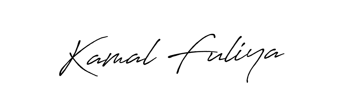 Kamal Fuliya stylish signature style. Best Handwritten Sign (Antro_Vectra_Bolder) for my name. Handwritten Signature Collection Ideas for my name Kamal Fuliya. Kamal Fuliya signature style 7 images and pictures png