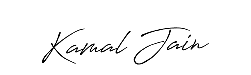 Design your own signature with our free online signature maker. With this signature software, you can create a handwritten (Antro_Vectra_Bolder) signature for name Kamal Jain. Kamal Jain signature style 7 images and pictures png