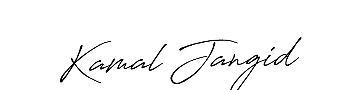 Design your own signature with our free online signature maker. With this signature software, you can create a handwritten (Antro_Vectra_Bolder) signature for name Kamal Jangid. Kamal Jangid signature style 7 images and pictures png