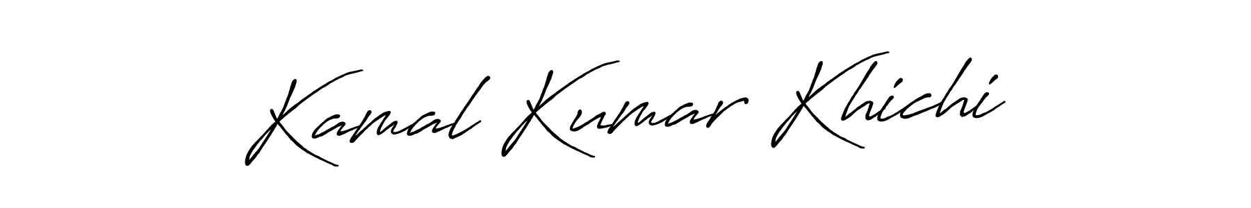 Similarly Antro_Vectra_Bolder is the best handwritten signature design. Signature creator online .You can use it as an online autograph creator for name Kamal Kumar Khichi. Kamal Kumar Khichi signature style 7 images and pictures png