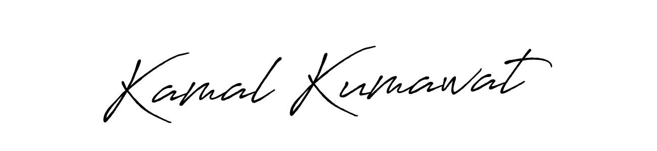 How to make Kamal Kumawat name signature. Use Antro_Vectra_Bolder style for creating short signs online. This is the latest handwritten sign. Kamal Kumawat signature style 7 images and pictures png