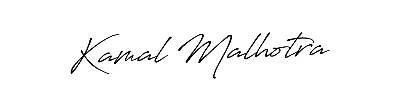 How to make Kamal Malhotra name signature. Use Antro_Vectra_Bolder style for creating short signs online. This is the latest handwritten sign. Kamal Malhotra signature style 7 images and pictures png