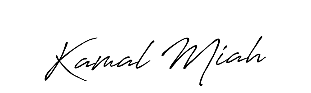 Use a signature maker to create a handwritten signature online. With this signature software, you can design (Antro_Vectra_Bolder) your own signature for name Kamal Miah. Kamal Miah signature style 7 images and pictures png