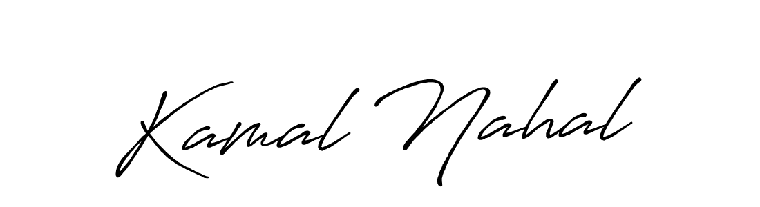 Make a beautiful signature design for name Kamal Nahal. With this signature (Antro_Vectra_Bolder) style, you can create a handwritten signature for free. Kamal Nahal signature style 7 images and pictures png