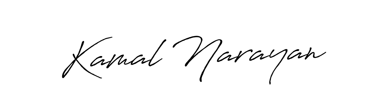 Design your own signature with our free online signature maker. With this signature software, you can create a handwritten (Antro_Vectra_Bolder) signature for name Kamal Narayan. Kamal Narayan signature style 7 images and pictures png