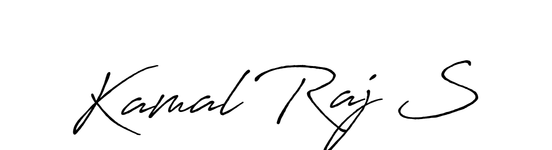 Create a beautiful signature design for name Kamal Raj S. With this signature (Antro_Vectra_Bolder) fonts, you can make a handwritten signature for free. Kamal Raj S signature style 7 images and pictures png