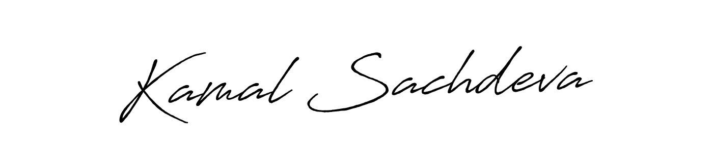 Create a beautiful signature design for name Kamal Sachdeva. With this signature (Antro_Vectra_Bolder) fonts, you can make a handwritten signature for free. Kamal Sachdeva signature style 7 images and pictures png