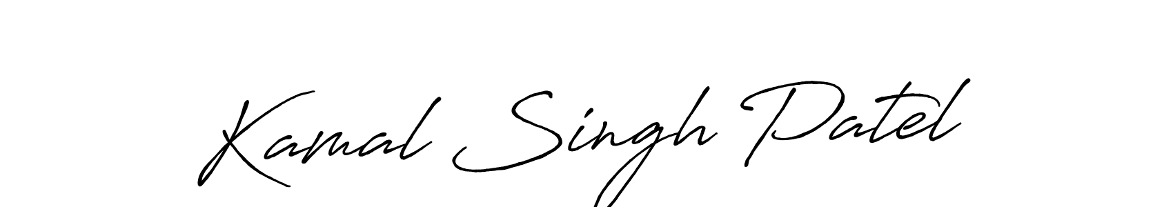 How to make Kamal Singh Patel name signature. Use Antro_Vectra_Bolder style for creating short signs online. This is the latest handwritten sign. Kamal Singh Patel signature style 7 images and pictures png