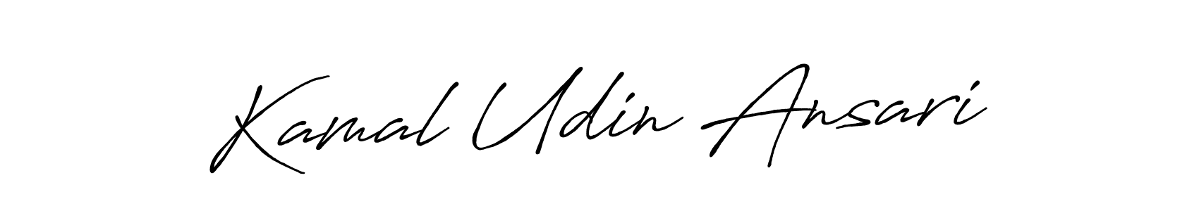Make a beautiful signature design for name Kamal Udin Ansari. With this signature (Antro_Vectra_Bolder) style, you can create a handwritten signature for free. Kamal Udin Ansari signature style 7 images and pictures png