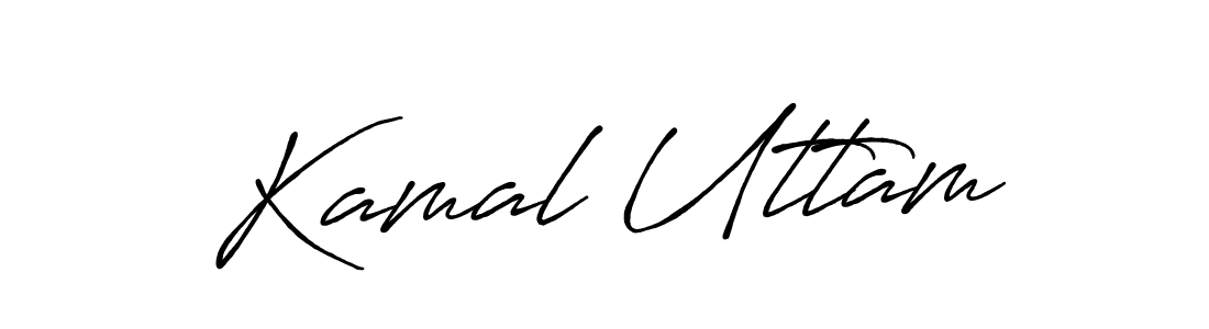 You should practise on your own different ways (Antro_Vectra_Bolder) to write your name (Kamal Uttam) in signature. don't let someone else do it for you. Kamal Uttam signature style 7 images and pictures png