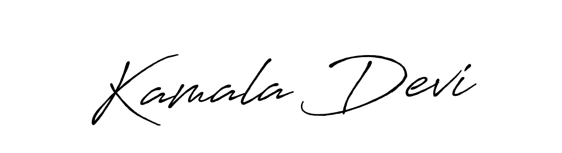 Create a beautiful signature design for name Kamala Devi. With this signature (Antro_Vectra_Bolder) fonts, you can make a handwritten signature for free. Kamala Devi signature style 7 images and pictures png