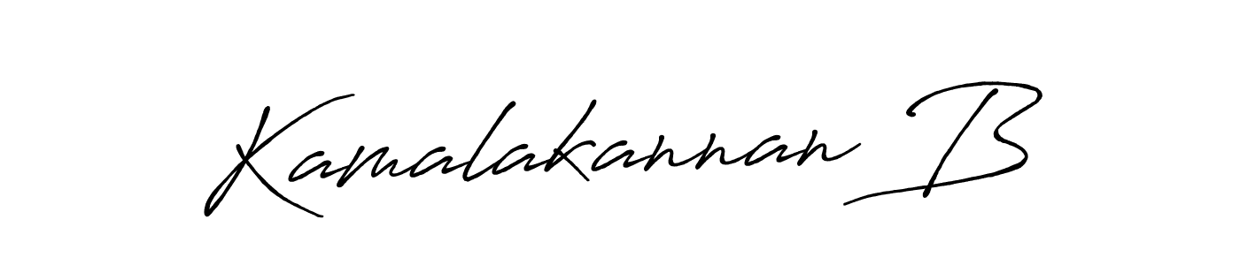 Make a beautiful signature design for name Kamalakannan B. With this signature (Antro_Vectra_Bolder) style, you can create a handwritten signature for free. Kamalakannan B signature style 7 images and pictures png