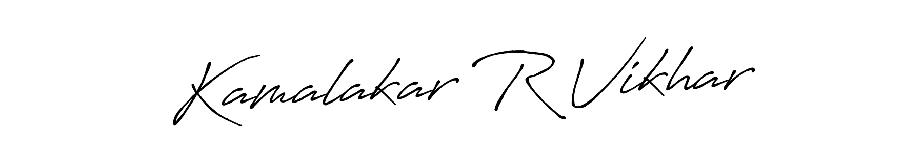 The best way (Antro_Vectra_Bolder) to make a short signature is to pick only two or three words in your name. The name Kamalakar R Vikhar include a total of six letters. For converting this name. Kamalakar R Vikhar signature style 7 images and pictures png