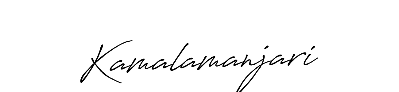 Use a signature maker to create a handwritten signature online. With this signature software, you can design (Antro_Vectra_Bolder) your own signature for name Kamalamanjari. Kamalamanjari signature style 7 images and pictures png