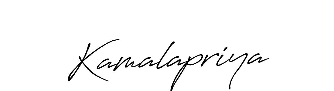 Create a beautiful signature design for name Kamalapriya. With this signature (Antro_Vectra_Bolder) fonts, you can make a handwritten signature for free. Kamalapriya signature style 7 images and pictures png