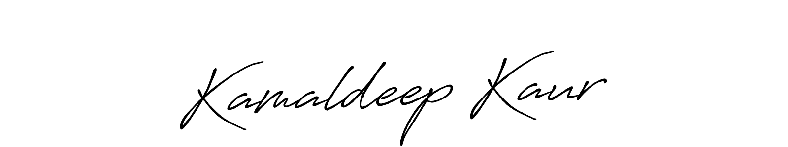 Make a beautiful signature design for name Kamaldeep Kaur . With this signature (Antro_Vectra_Bolder) style, you can create a handwritten signature for free. Kamaldeep Kaur  signature style 7 images and pictures png