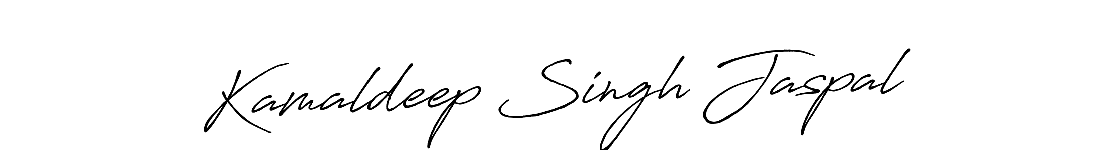 Create a beautiful signature design for name Kamaldeep Singh Jaspal. With this signature (Antro_Vectra_Bolder) fonts, you can make a handwritten signature for free. Kamaldeep Singh Jaspal signature style 7 images and pictures png