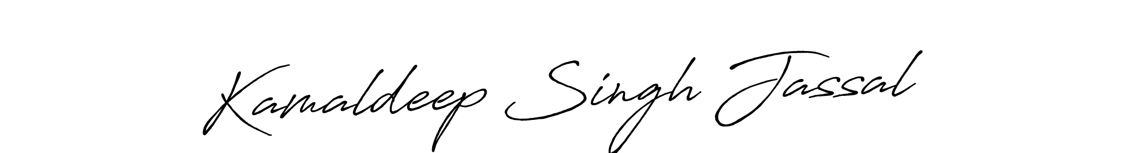 Create a beautiful signature design for name Kamaldeep Singh Jassal. With this signature (Antro_Vectra_Bolder) fonts, you can make a handwritten signature for free. Kamaldeep Singh Jassal signature style 7 images and pictures png