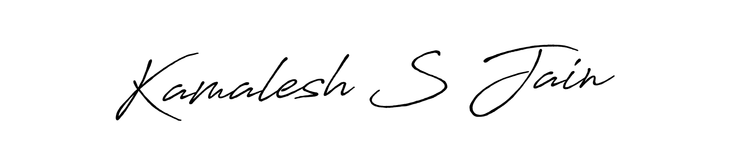 The best way (Antro_Vectra_Bolder) to make a short signature is to pick only two or three words in your name. The name Kamalesh S Jain include a total of six letters. For converting this name. Kamalesh S Jain signature style 7 images and pictures png