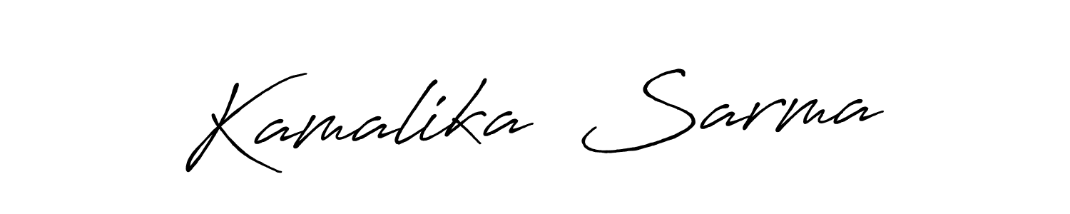 Kamalika  Sarma stylish signature style. Best Handwritten Sign (Antro_Vectra_Bolder) for my name. Handwritten Signature Collection Ideas for my name Kamalika  Sarma. Kamalika  Sarma signature style 7 images and pictures png