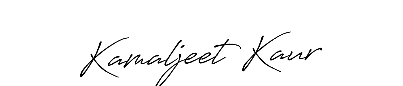 How to make Kamaljeet Kaur name signature. Use Antro_Vectra_Bolder style for creating short signs online. This is the latest handwritten sign. Kamaljeet Kaur signature style 7 images and pictures png