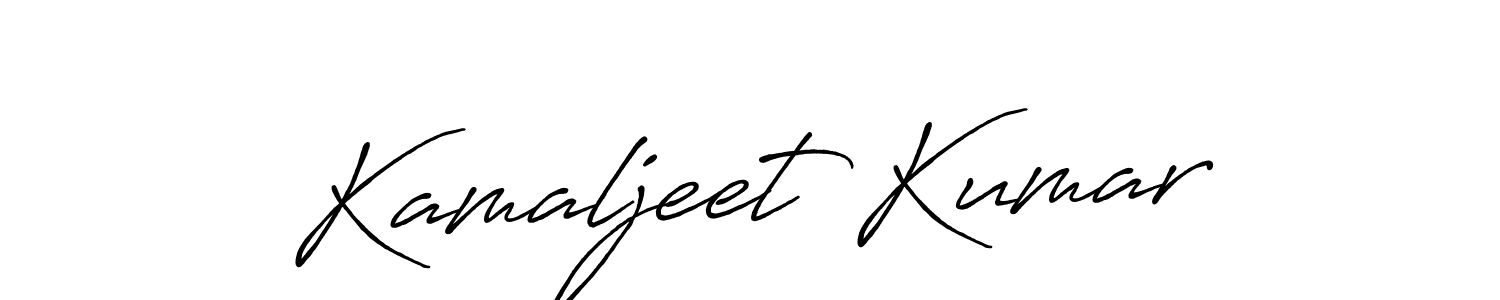 How to make Kamaljeet Kumar signature? Antro_Vectra_Bolder is a professional autograph style. Create handwritten signature for Kamaljeet Kumar name. Kamaljeet Kumar signature style 7 images and pictures png