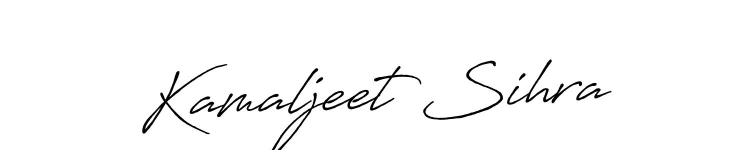 How to make Kamaljeet Sihra signature? Antro_Vectra_Bolder is a professional autograph style. Create handwritten signature for Kamaljeet Sihra name. Kamaljeet Sihra signature style 7 images and pictures png