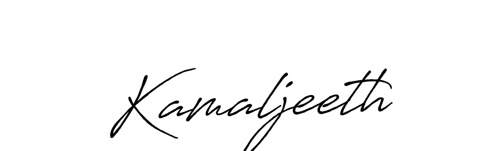 Make a beautiful signature design for name Kamaljeeth. With this signature (Antro_Vectra_Bolder) style, you can create a handwritten signature for free. Kamaljeeth signature style 7 images and pictures png