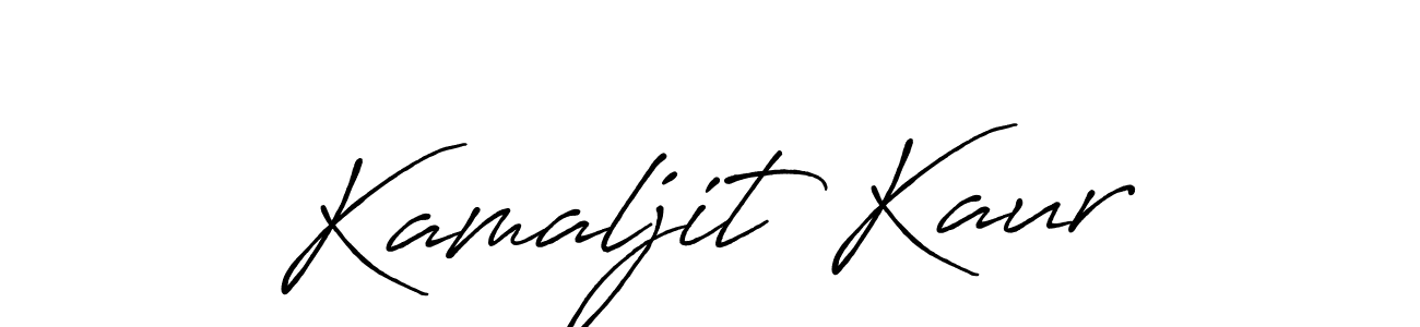 Make a beautiful signature design for name Kamaljit Kaur. With this signature (Antro_Vectra_Bolder) style, you can create a handwritten signature for free. Kamaljit Kaur signature style 7 images and pictures png